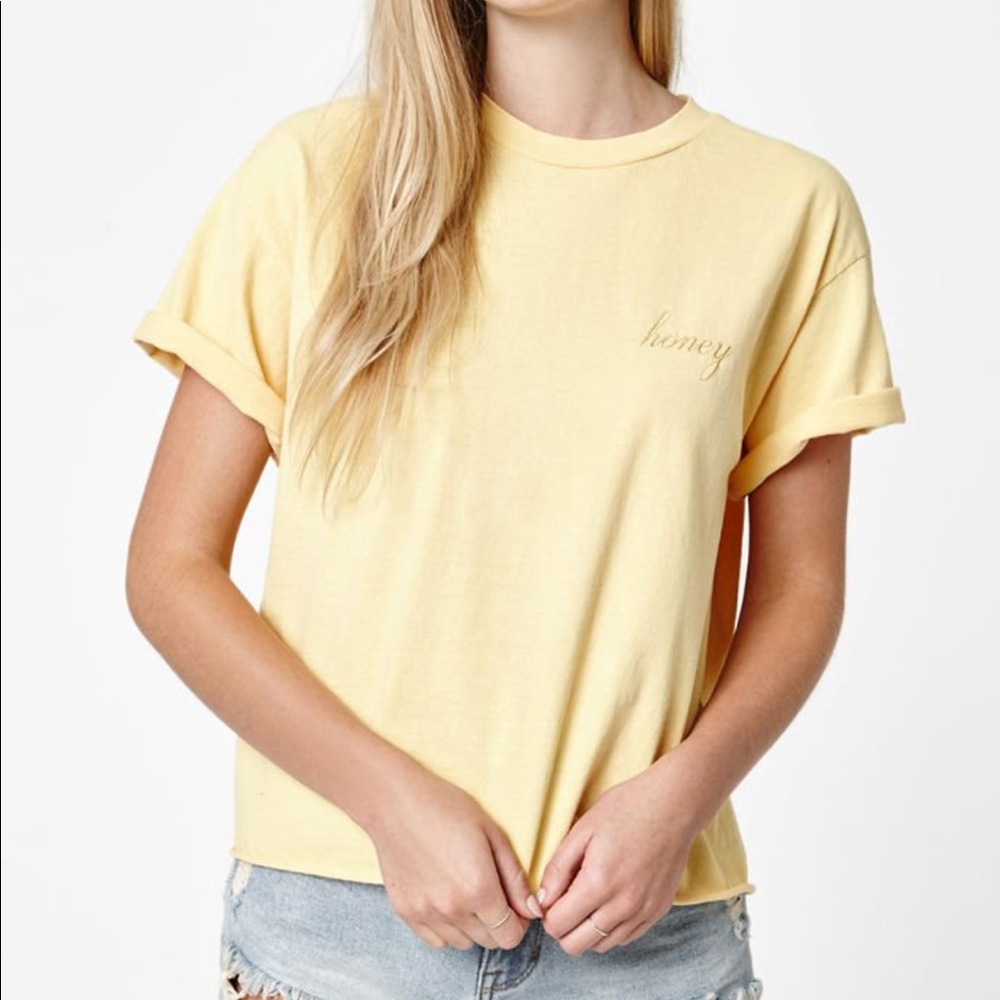 Brandy Melville Sold Out Honey Cropped Tee